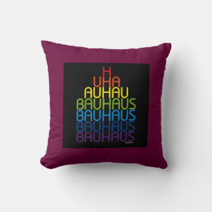 Bauhaus Regenbogen-Typografie-Kissen Kissen