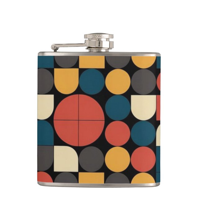 Bauhaus Reine Geometrie Harmonie Flachmann (Vorderseite)
