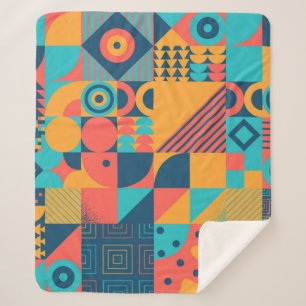 Bauhaus Retro: 70er Geometric Musical Sherpadecke