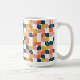 Bauhaus-Retro geometrisches Muster Kaffeetasse