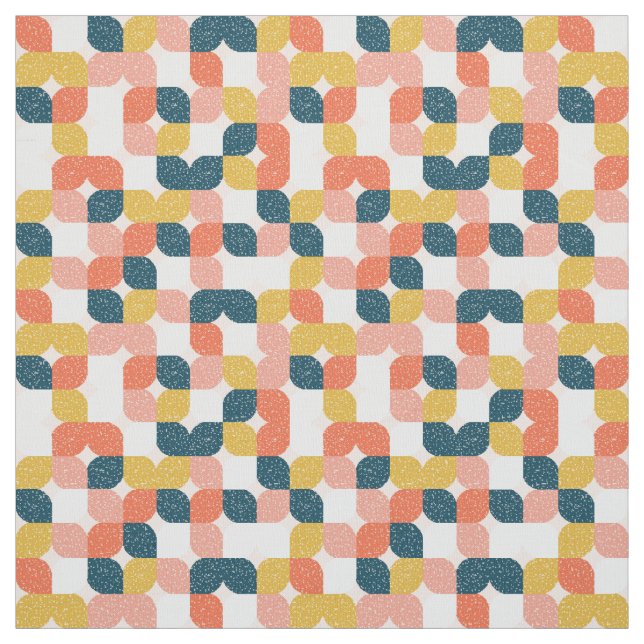 Bauhaus-Retro geometrisches Muster Stoff (Muster)