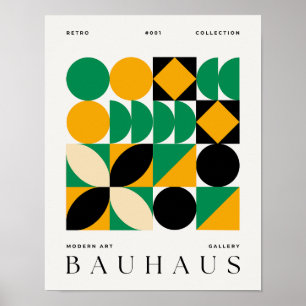 Bauhaus Retro Kunst Druck Geometrischer Poster