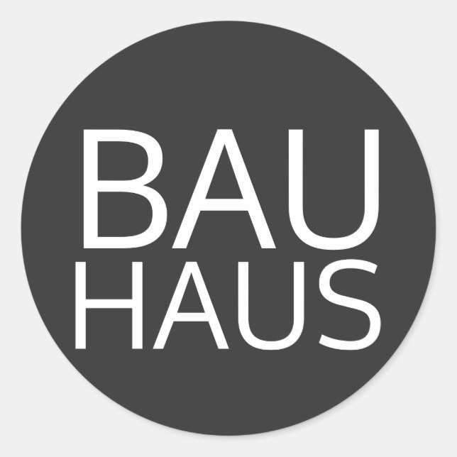 Bauhaus Runder Aufkleber (Vorderseite)