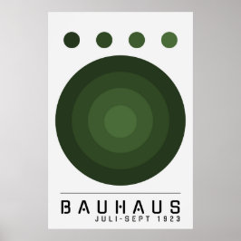 Bauhaus Sage Green, Orange, Black Boho Wall Art Poster