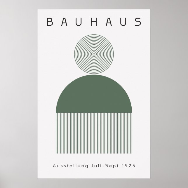 Bauhaus Sage Green Poster (Vorne)