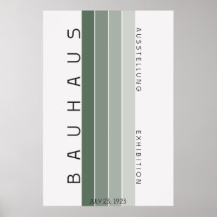 Bauhaus Sage Green Poster