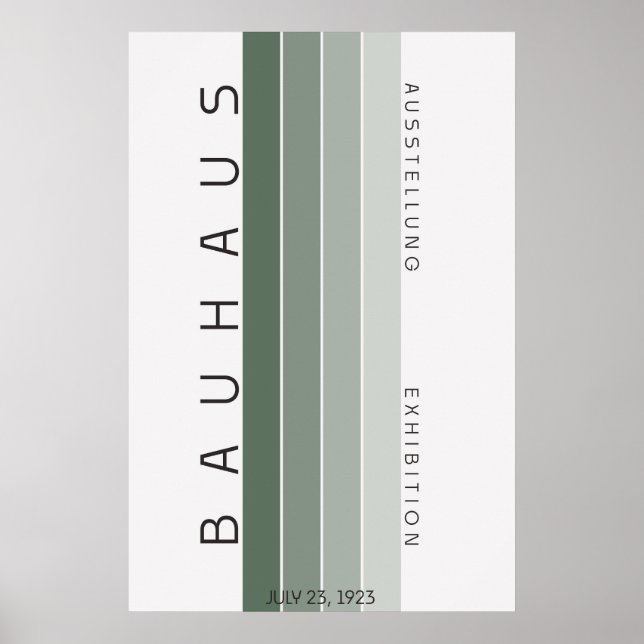 Bauhaus Sage Green Poster (Vorne)