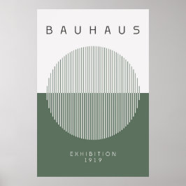 Bauhaus Sage Green Poster