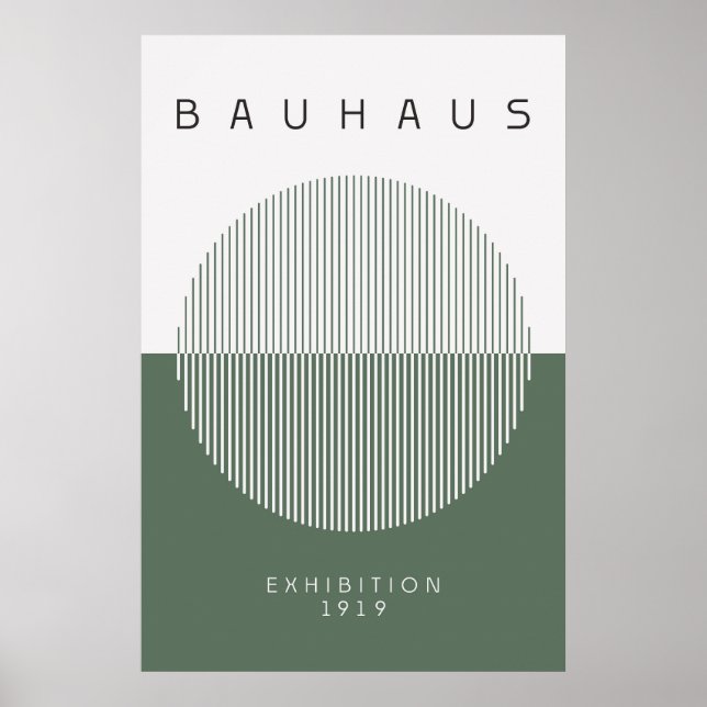 Bauhaus Sage Green Poster (Vorne)