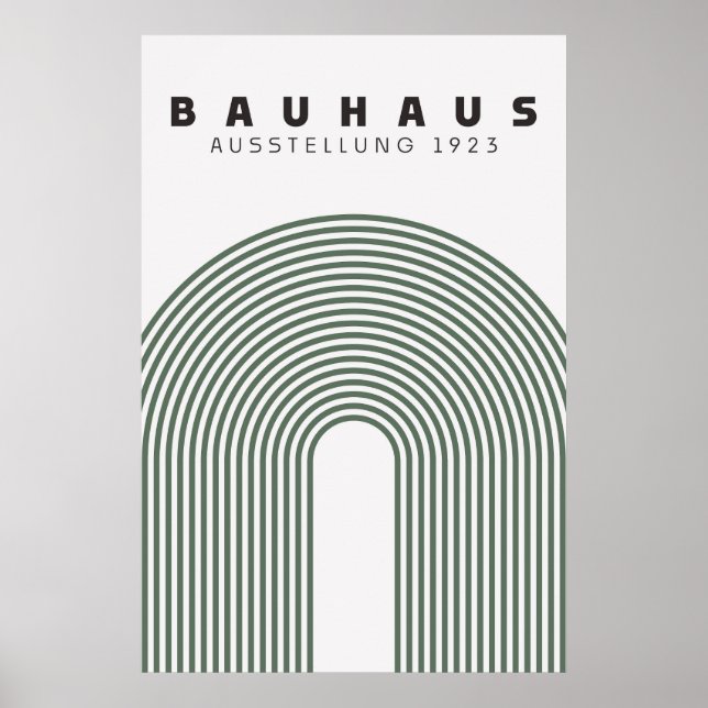 Bauhaus Sage Green Poster (Vorne)