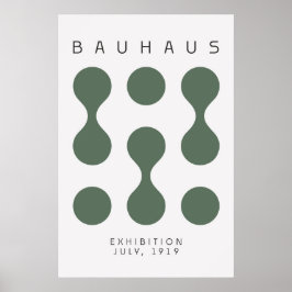 Bauhaus Sage Green Poster