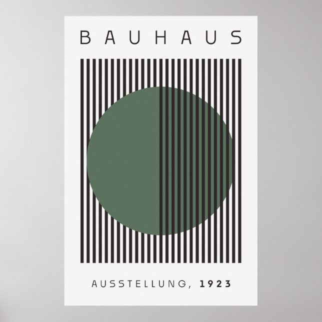 Bauhaus Sage Green Poster (Vorne)