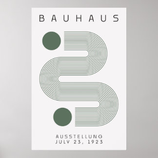 Bauhaus Sage Green Poster