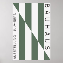 Bauhaus Sage Green Poster