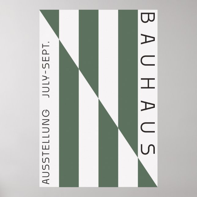 Bauhaus Sage Green Poster (Vorne)