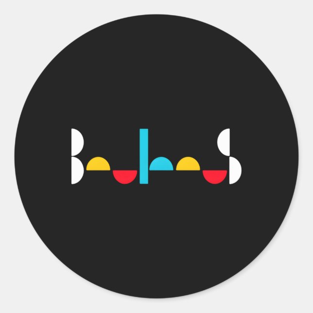 Bauhaus-Schule 1919 1933 Runder Aufkleber (Vorderseite)