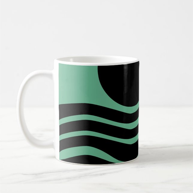 Bauhaus Seafoam Green Abstrakt Kaffeetasse (Links)