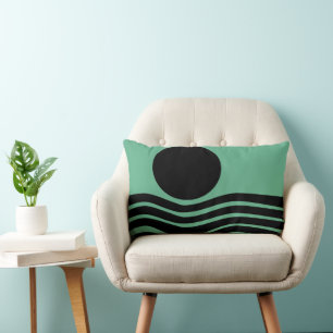 Bauhaus Seafoam Green Abstrakt Lendenkissen