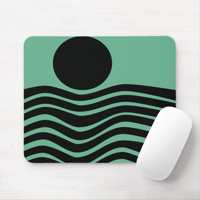 Bauhaus Seafoam Green Abstrakt Mousepad (Mit Mouse)