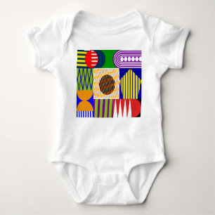 Bauhaus Shape Collage Baby Strampler