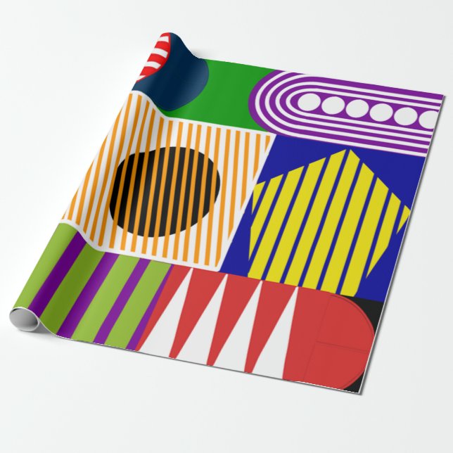 Bauhaus Shape Collage Geschenkpapier (Ungerollt)