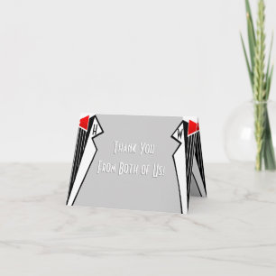 Bauhaus Smoking (Danke von beiden) Dankeskarte