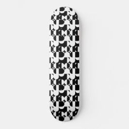 Bauhaus Stil Schwarz-Weiß-Geometrie Retro  Skateboard
