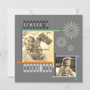 Bauhaus Style Retro Moderne Künstlerische Weihnach Feiertagskarte