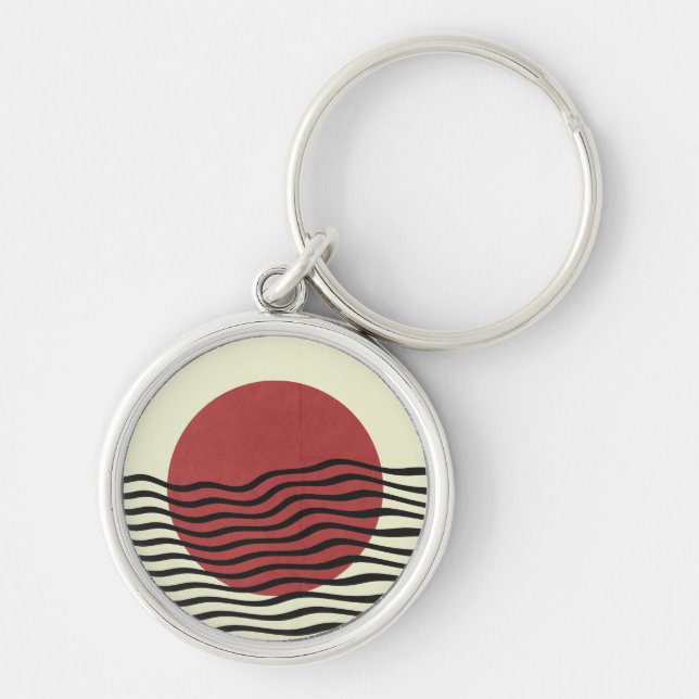 Bauhaus Style Sunset Schlüsselanhänger (Vorne)