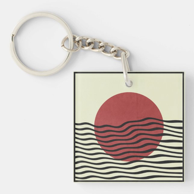 Bauhaus Style Sunset Schlüsselanhänger (Vorderseite)