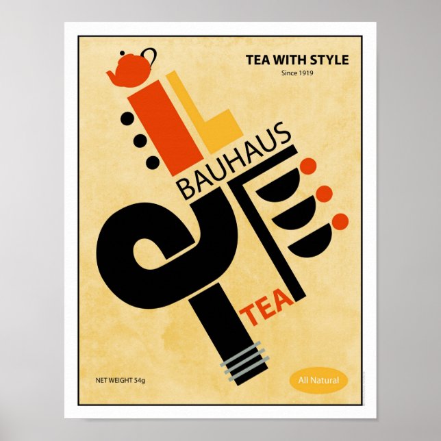 Bauhaus Tea Poster (Vorne)