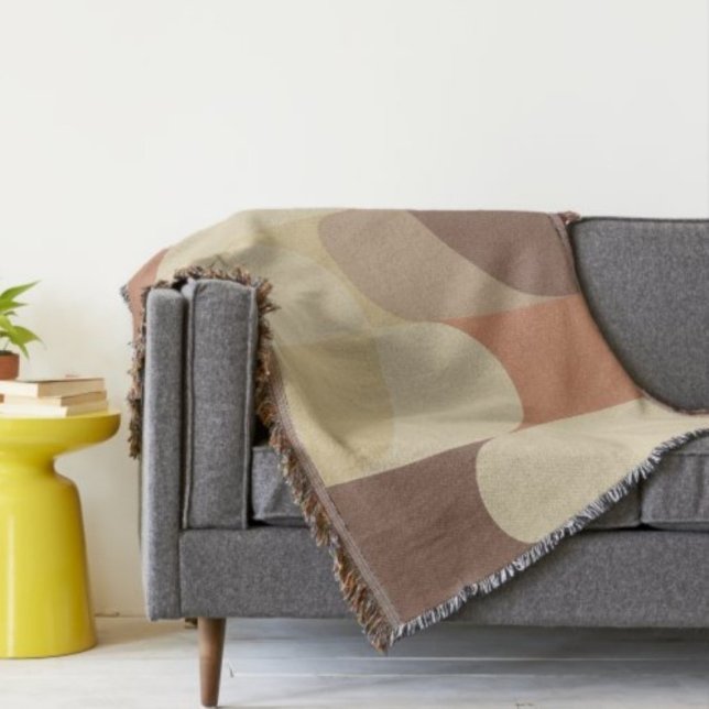 Bauhaus Terracotta Beige Abstrakte Erdkunde Decke (Von Creator hochgeladen)