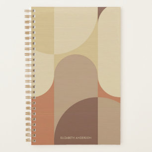 Bauhaus Terrakotta Beige Abstrakte Personalisierte Planer