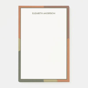 Bauhaus Terrakotta Grün Abstrakt Personalisiert Post-it Klebezettel