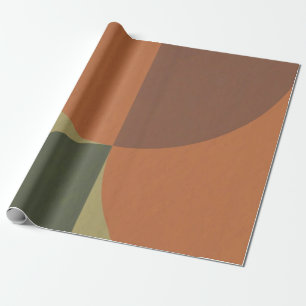 Bauhaus Terrakotta Grün Abstraktes Geschenkpapier