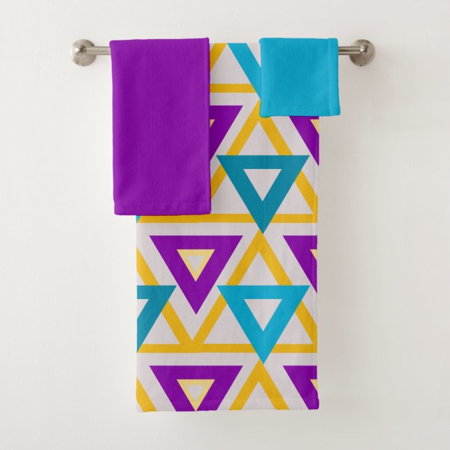 Bauhaus Triangle Mesh Badhandtuch Set (Insitu)