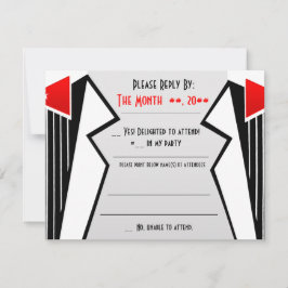 Bauhaus Tuxedo (Antwortkarte) RSVP Karte