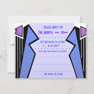 Bauhaus Tuxedo - LBV (Antwortkarte) RSVP Karte