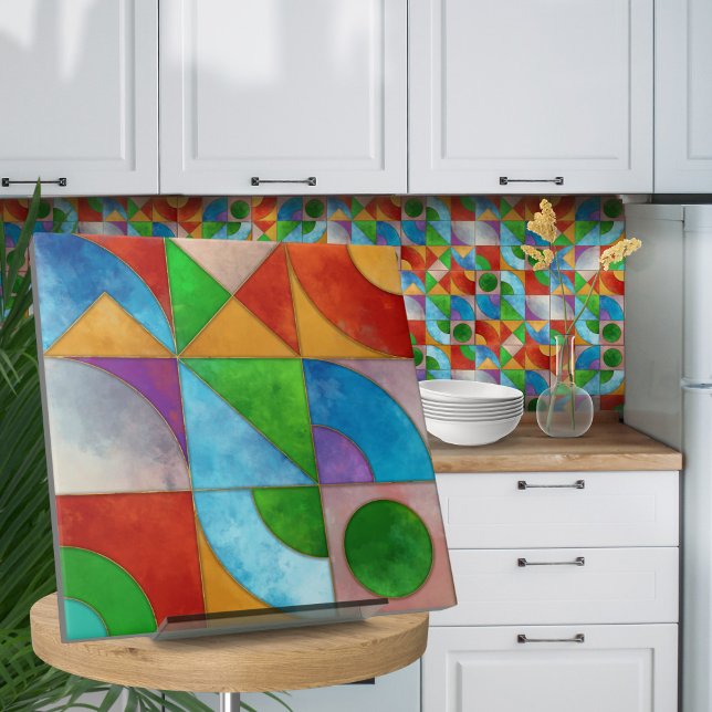 Bauhaus Wasserfarbe geometrisch abstrakt N1 Fliese (Von Creator hochgeladen)