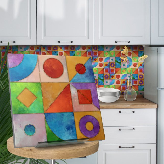 Bauhaus Wasserfarbe geometrisch abstrakt N3 Fliese (Von Creator hochgeladen)