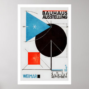 Bauhaus Weimar 1923 Kunst Druck Vintage Geometrisc Poster