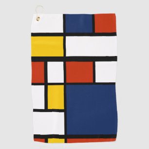 Bauhausmuster abstrakte geometrische Kunstmalerei Golfhandtuch