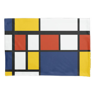 Bauhausmuster abstrakte geometrische Kunstmalerei Kissenbezug