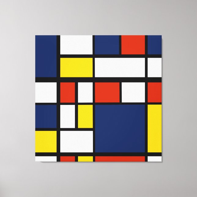 Bauhausmuster abstrakte geometrische Kunstmalerei  Leinwanddruck (Vorderseite)