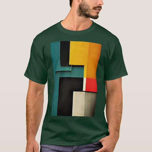 Bauhausstil illustriert T-Shirt (Vorderseite)