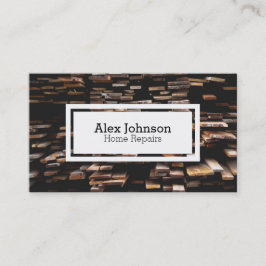 Bauholz-hölzerne Zuhausereparatur-Geschäftskarte Visitenkarte