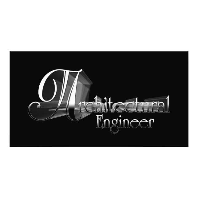 Bauingenieur Typografie Artwork Fotodruck (Vorne)
