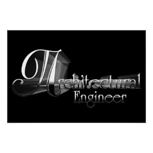 Bauingenieur Typografie Artwork Poster