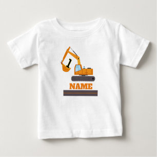 Baujahr 1. Geburtstag - Bagger personalisiert Baby T-shirt