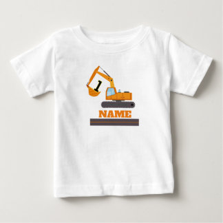Baujahr 1. Geburtstag - Bagger personalisiert Baby T-shirt